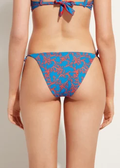 Bas De Maillot A Lanieres Motifs Corail Bali