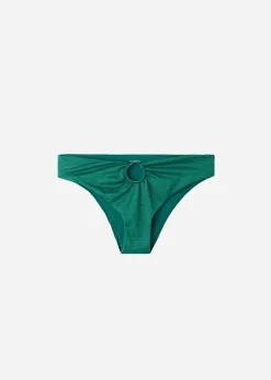 Bas De Maillot Taille Haute En Fibre Metallique Hollywood