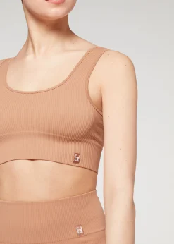 Brassiere Sport Sans Coutures Cotelee