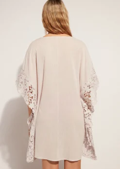 Caftan En Dentelle Macrame Fleuri
