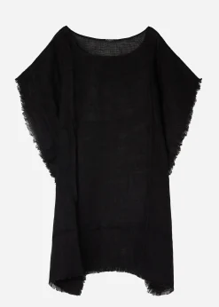 Caftan En Filet De Lin Avec Franges