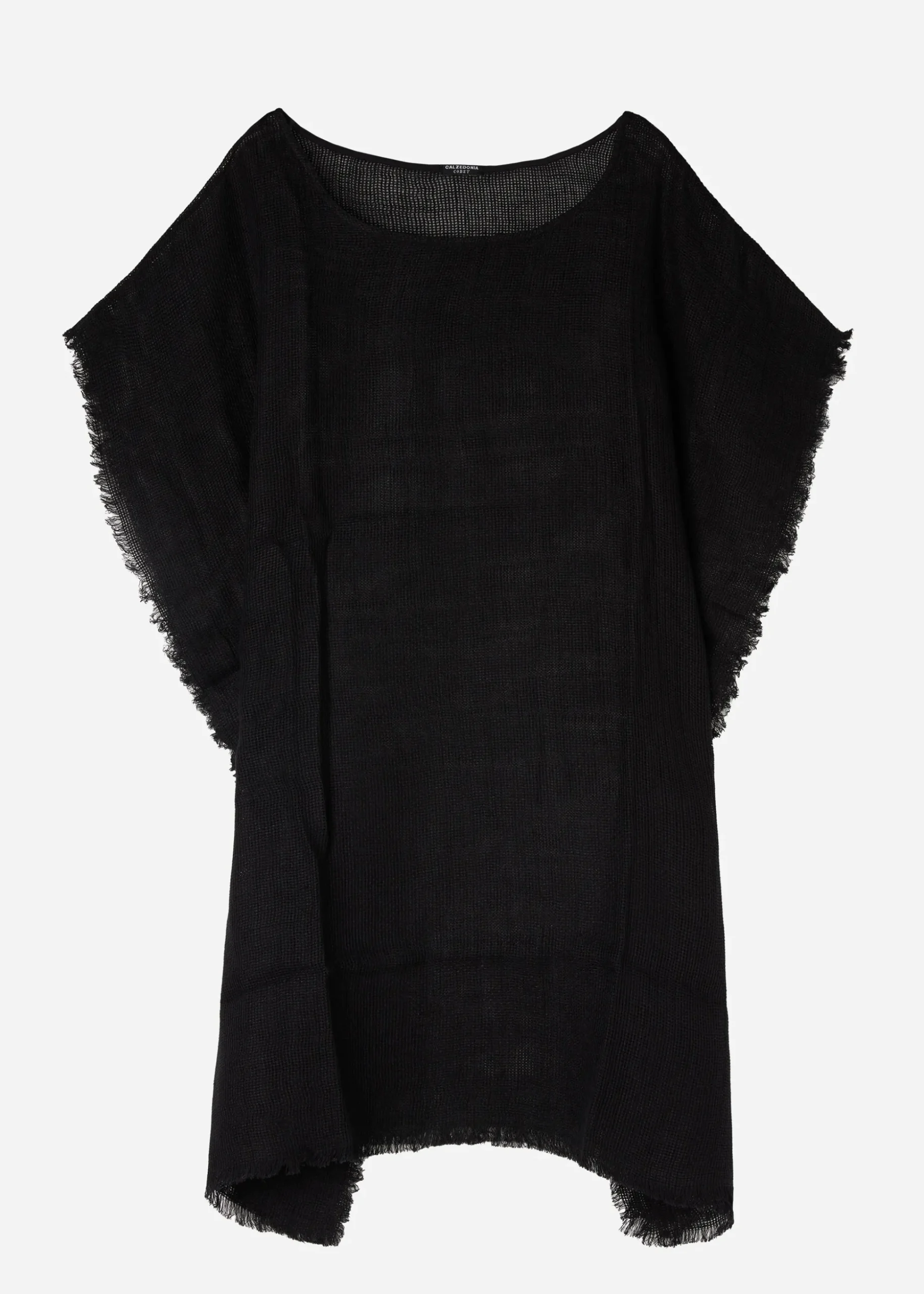 Caftan En Filet De Lin Avec Franges