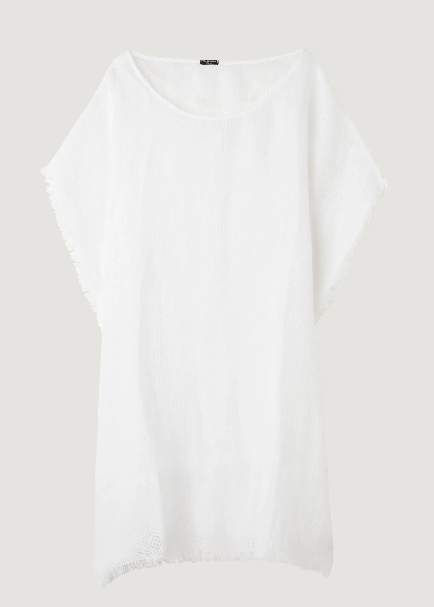 Caftan En Filet De Lin Avec Franges