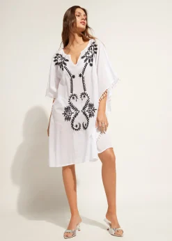 Caftan Kimono Avec Broderie Et Passementerie