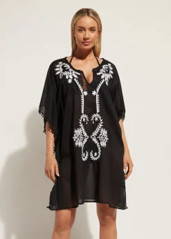 Caftan Kimono Avec Broderie Et Passementerie