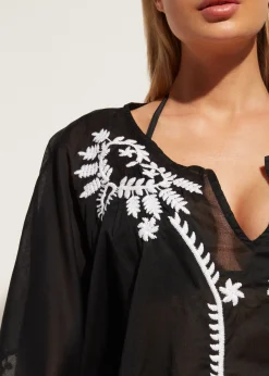 Caftan Kimono Avec Broderie Et Passementerie