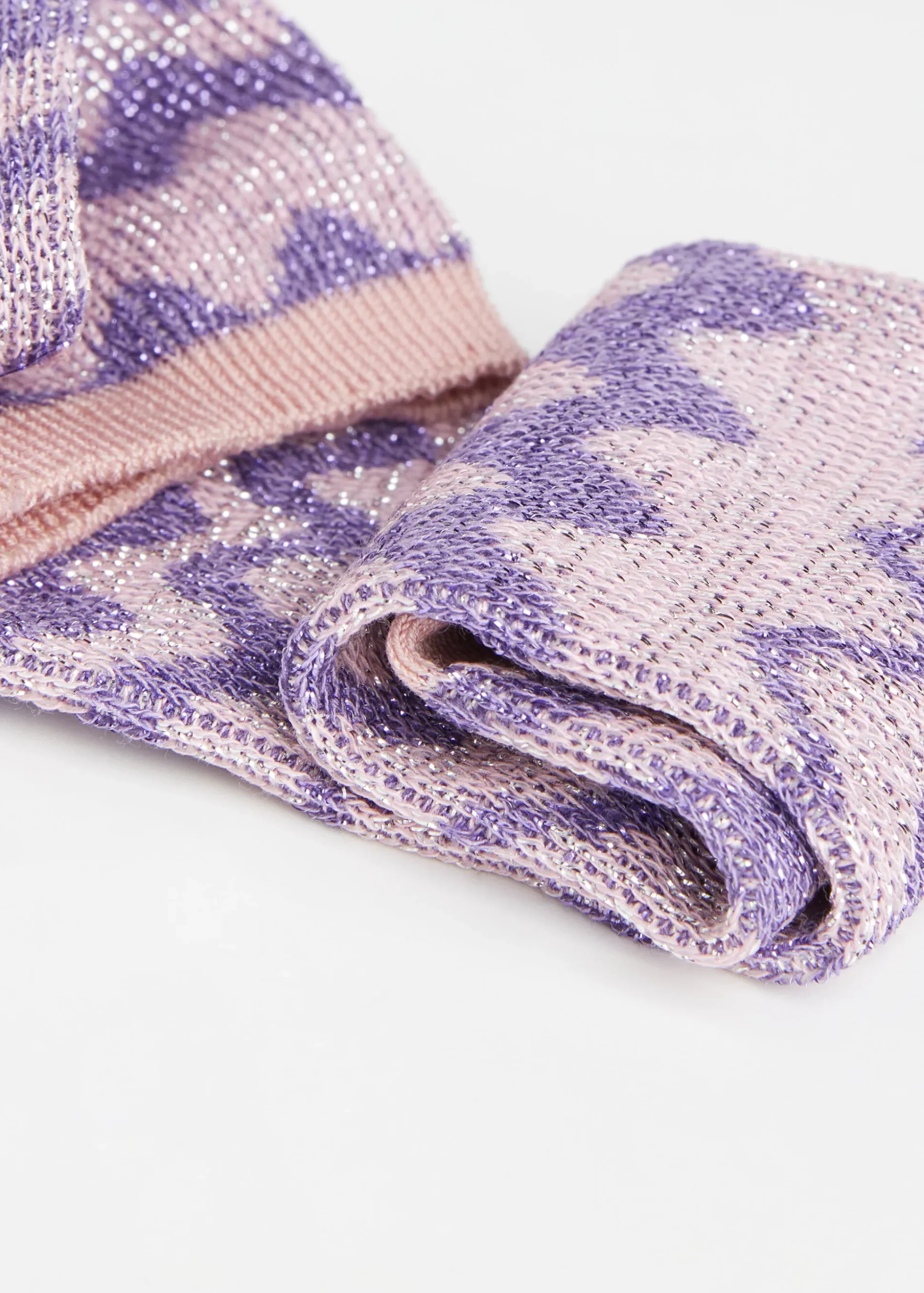 Chaussettes Basses A Motif De Vagues Avec Paillettes