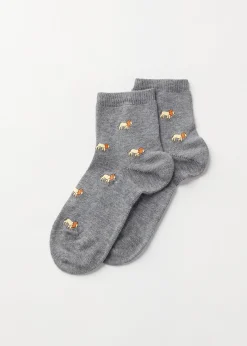 Chaussettes Basses A Motif Animalier Pour Enfants