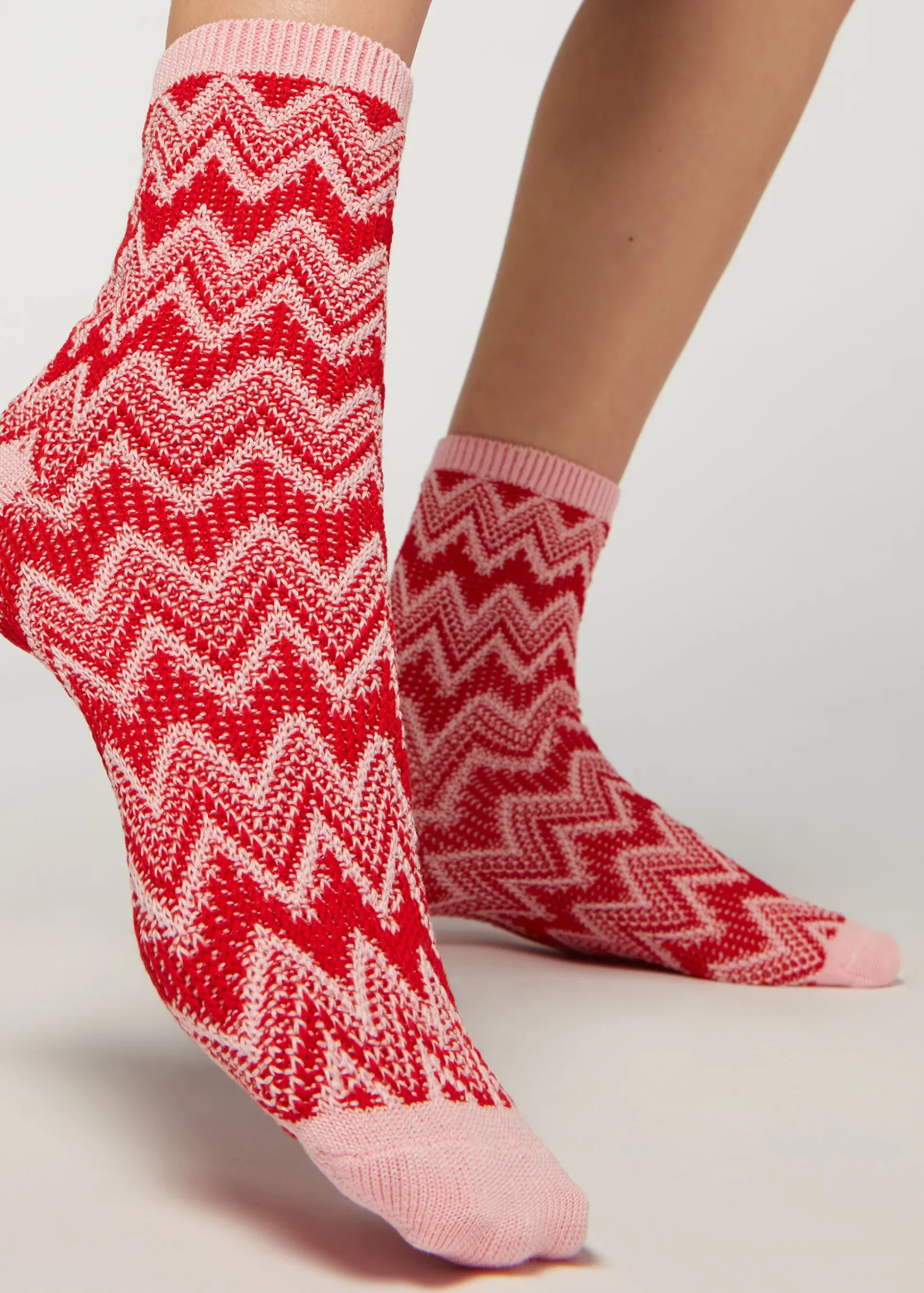 Chaussettes Basses A Motif De Chevrons Colores