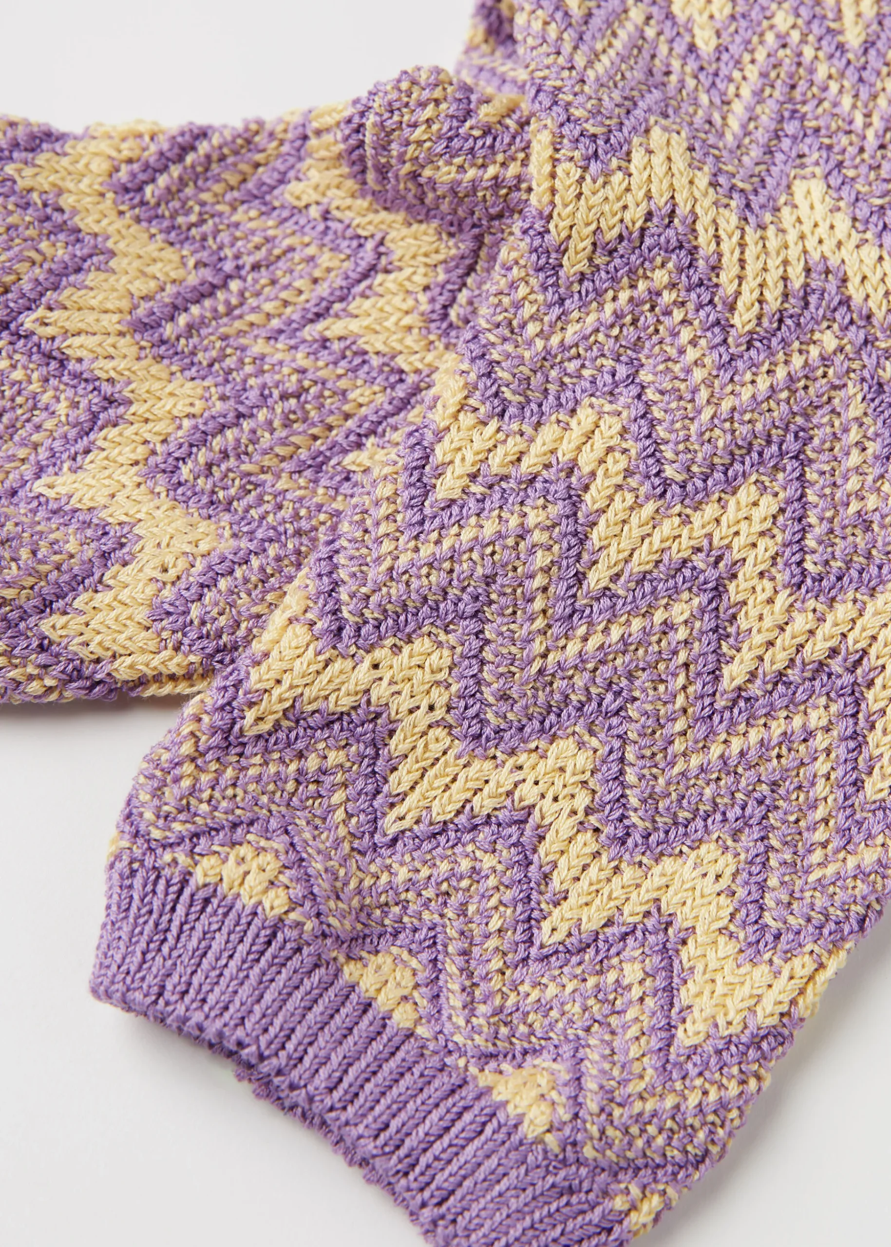 Chaussettes Basses A Motif De Chevrons Colores