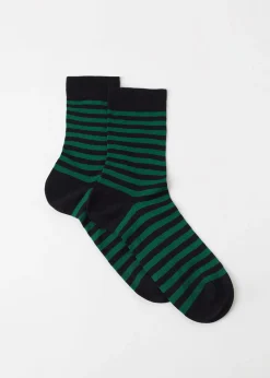Chaussettes Basses A Rayures Bicolores Pour Homme