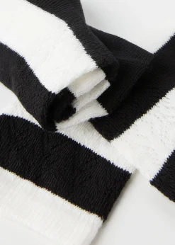 Chaussettes Basses Ajourees Et A Rayures