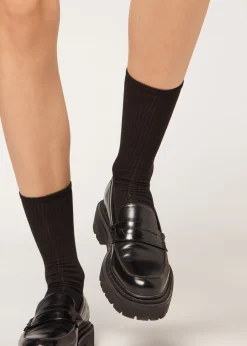 Chaussettes Basses Cotelees