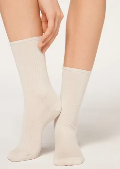 Chaussettes Basses Cotelees