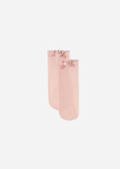 Chaussettes Basses Fille Avec Petite Rose