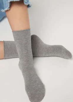 Chaussettes Courtes A Bords Francs En Coton