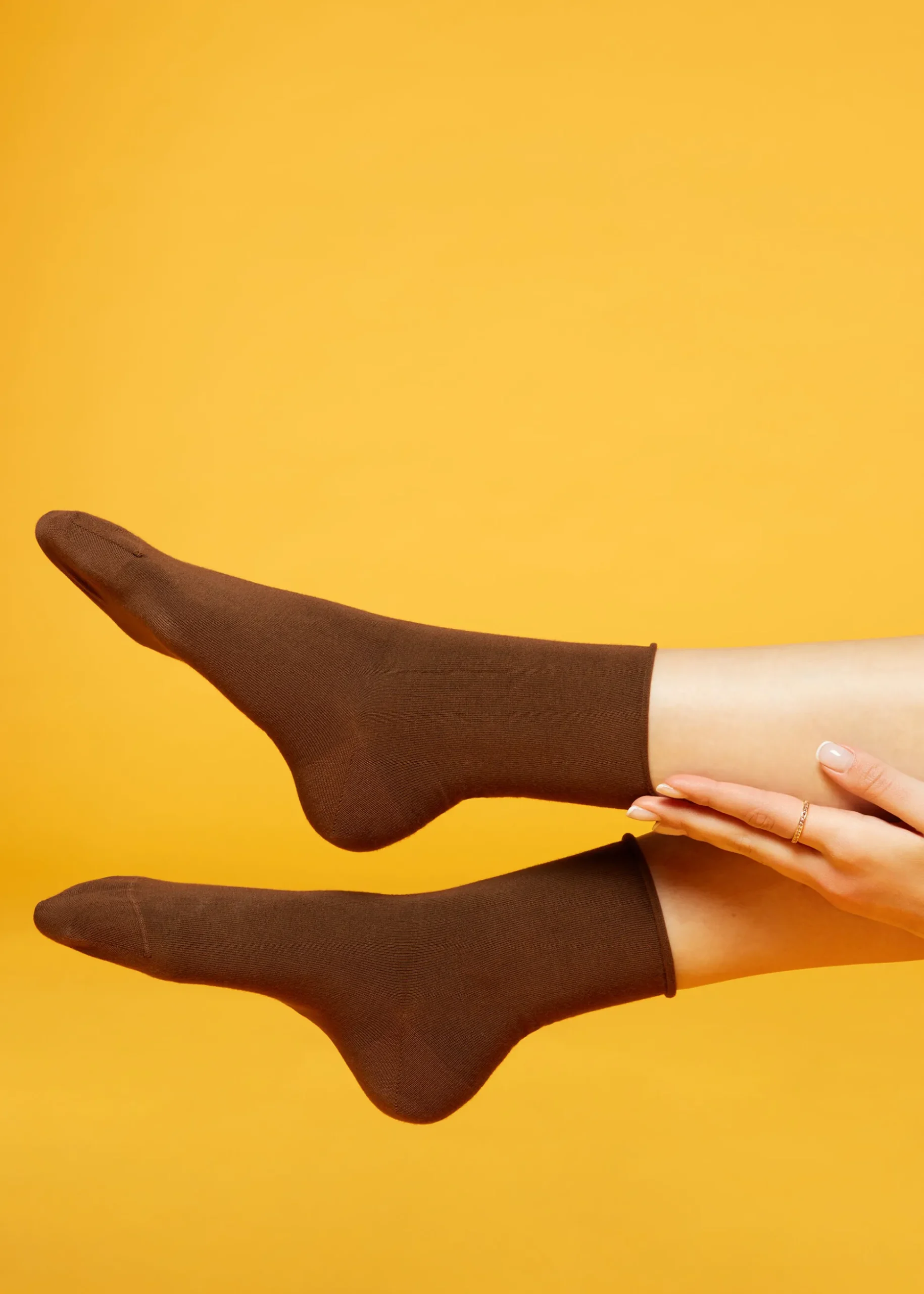 Chaussettes Courtes A Bords Francs En Coton