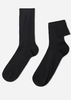 Chaussettes Courtes Avec Fil D'Ecosse Pour Homme