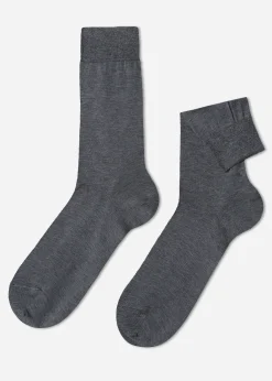 Chaussettes Courtes Avec Fil D'Ecosse Pour Homme