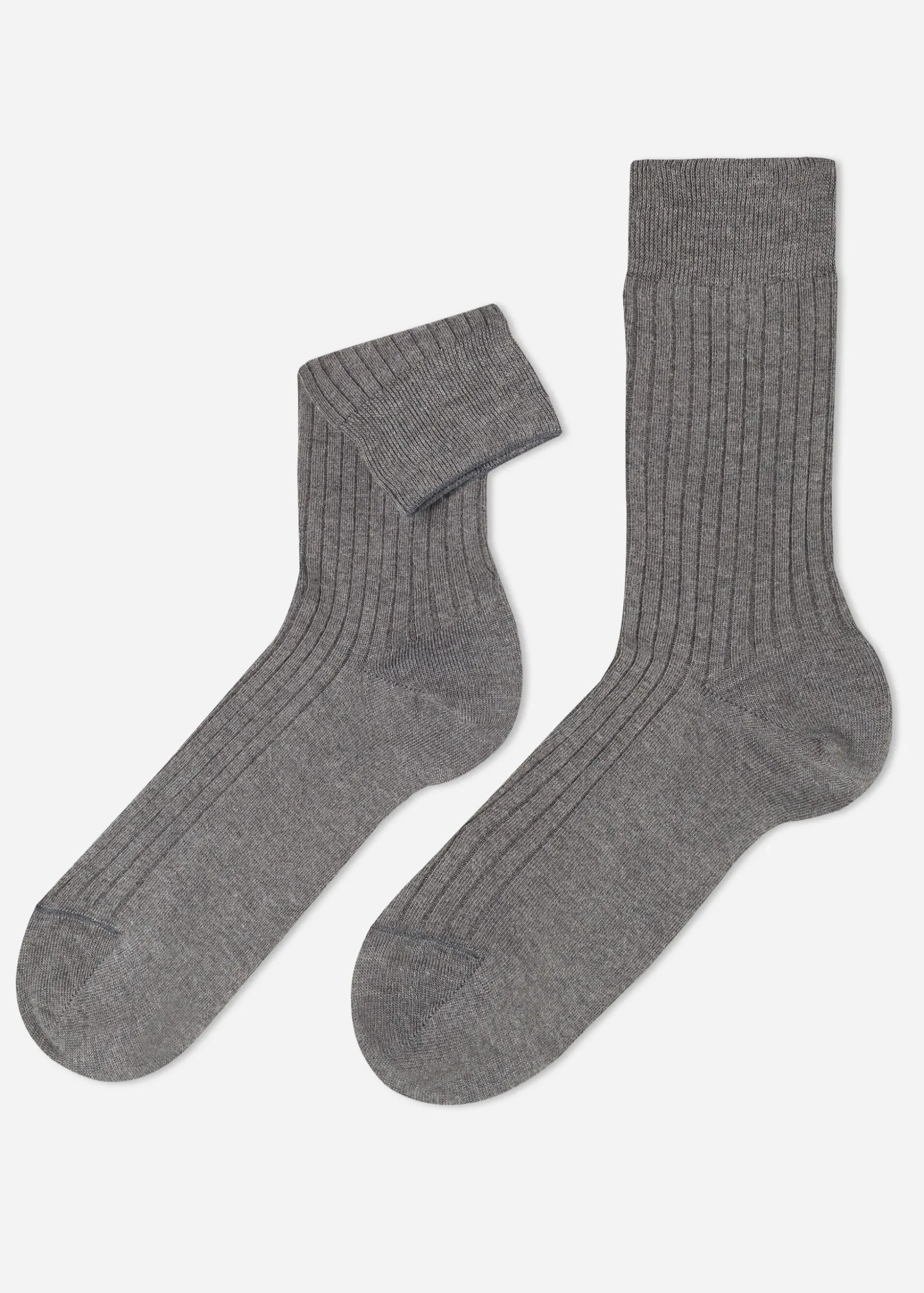 Chaussettes Courtes Cotelees En Cachemire Pour Homme