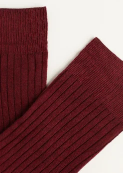 Chaussettes Courtes Cotelees En Cachemire Pour Homme