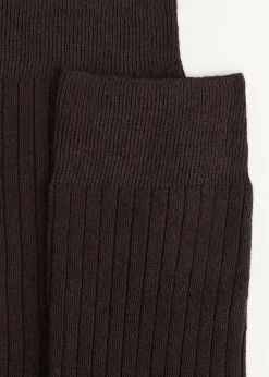 Chaussettes Courtes Cotelees En Cachemire Pour Homme