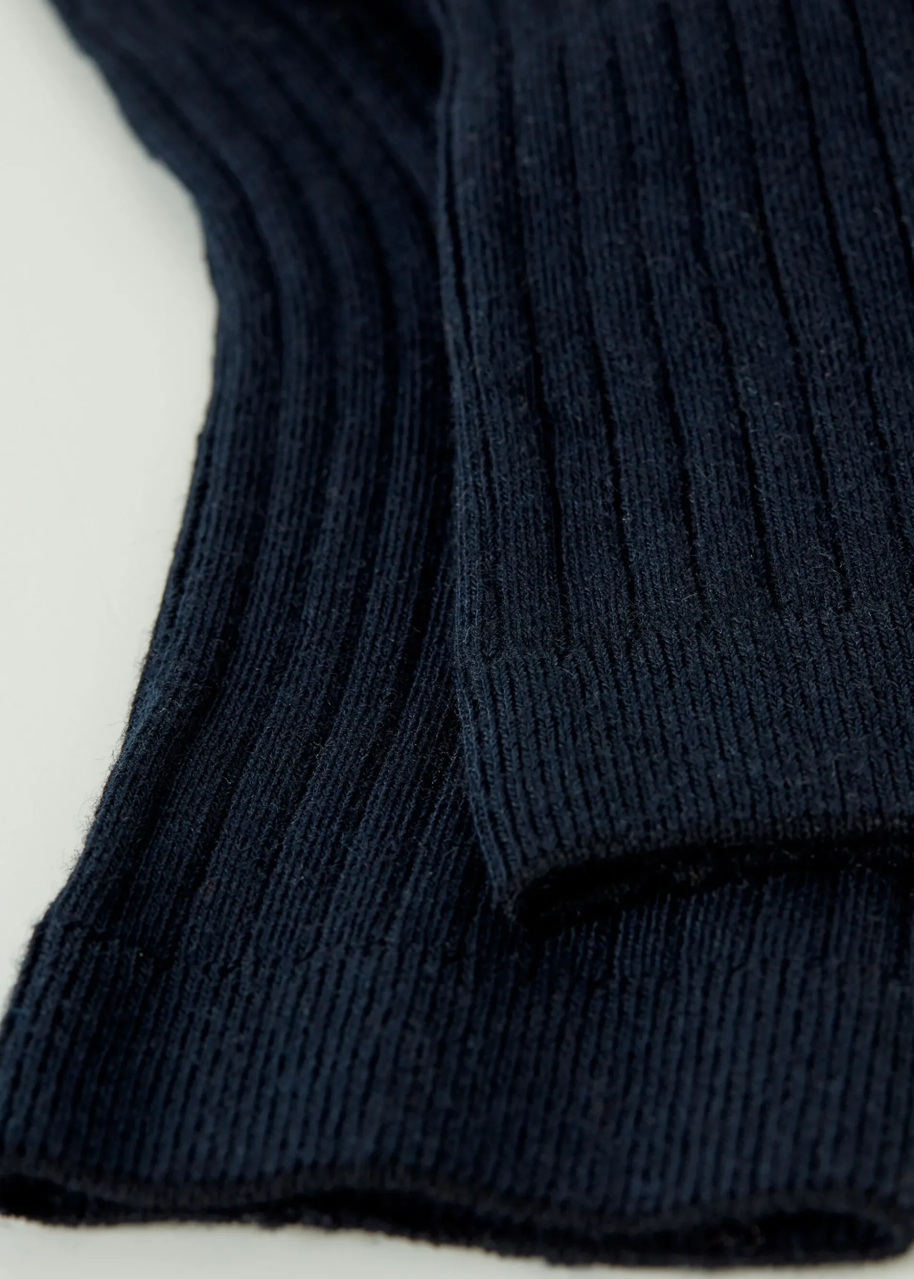 Chaussettes Courtes Cotelees En Coton Et Cachemire