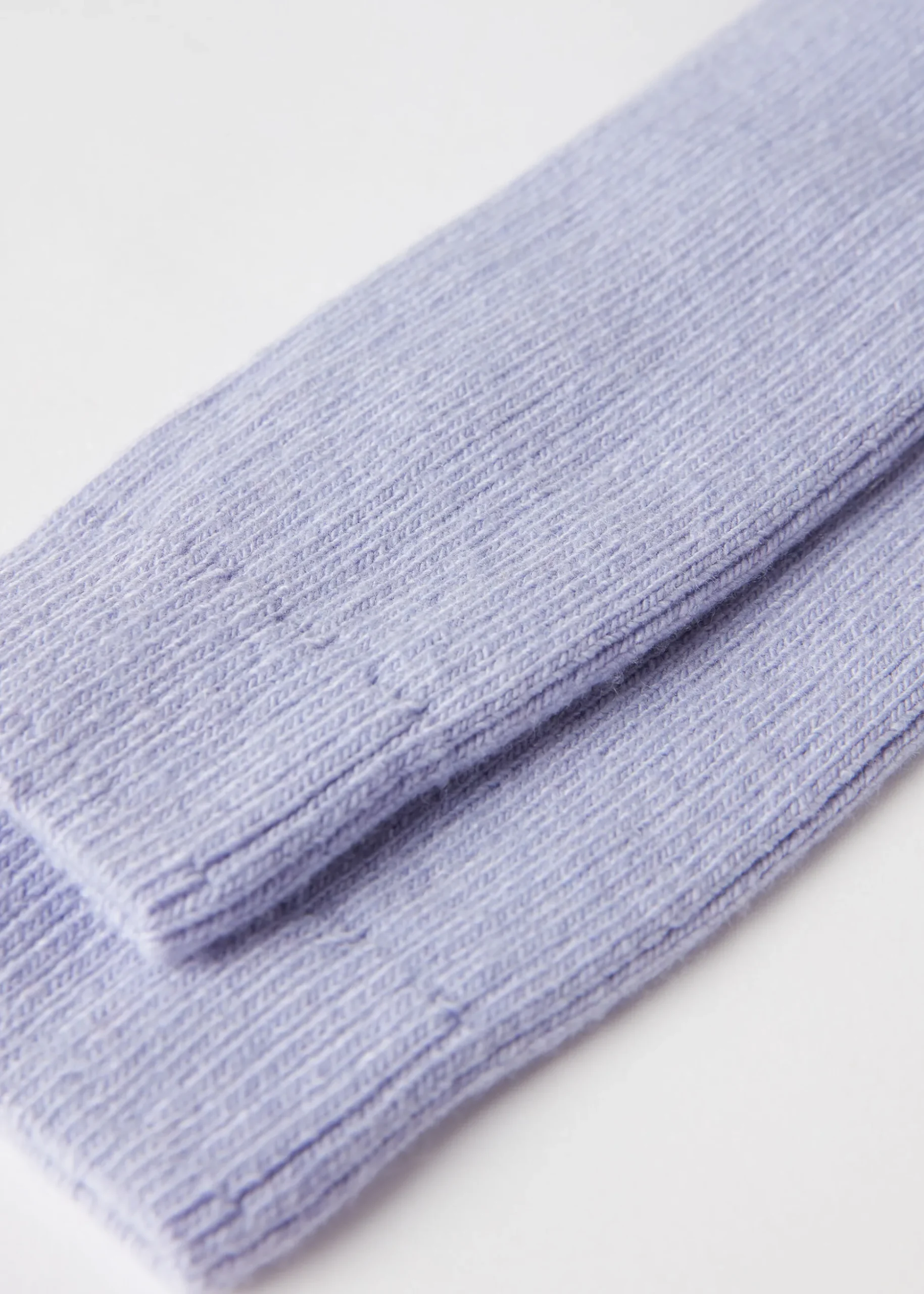 Chaussettes Courtes Cotelees En Laine Et Cachemire