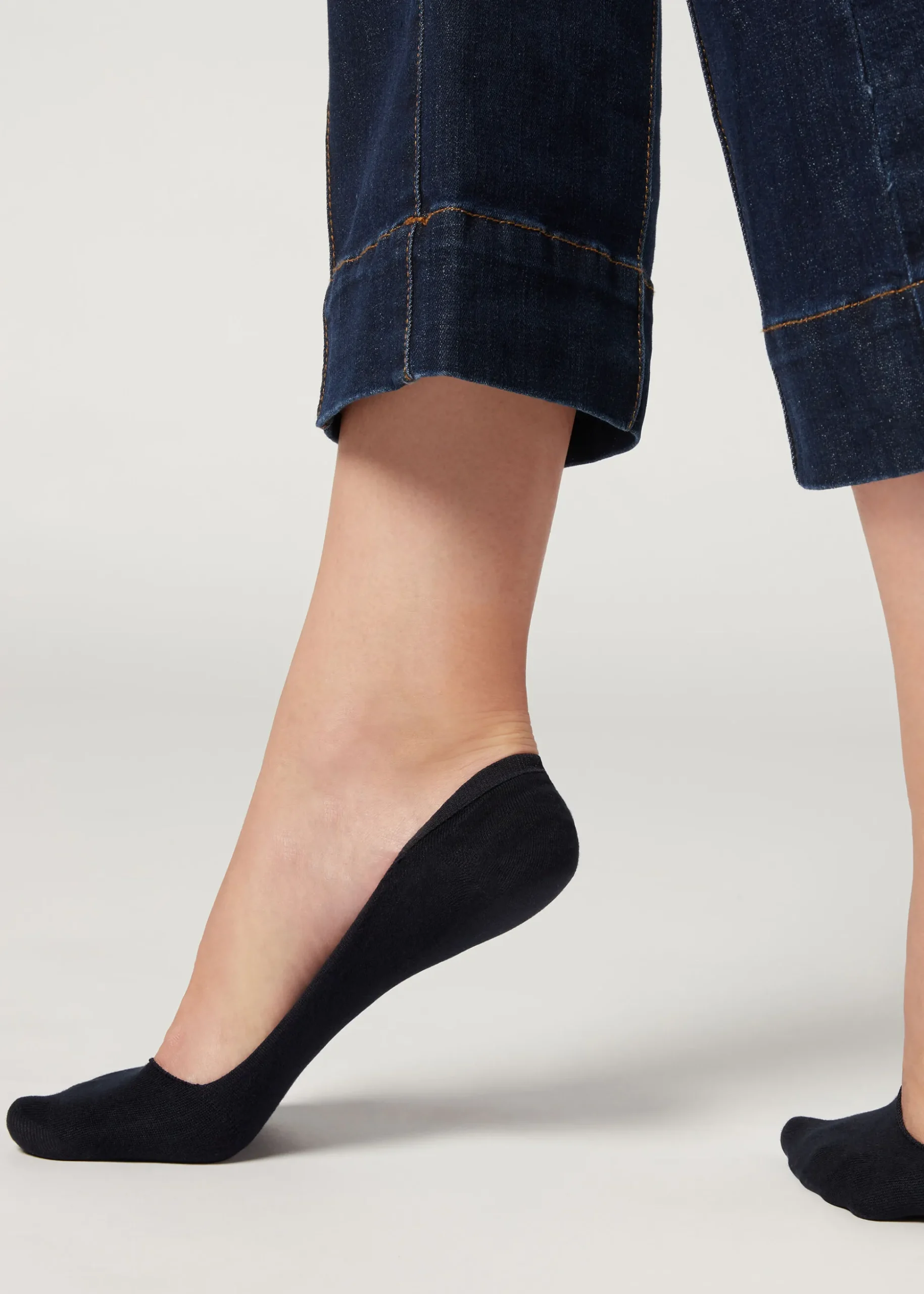 Chaussettes Invisibles En Coton Echancrees