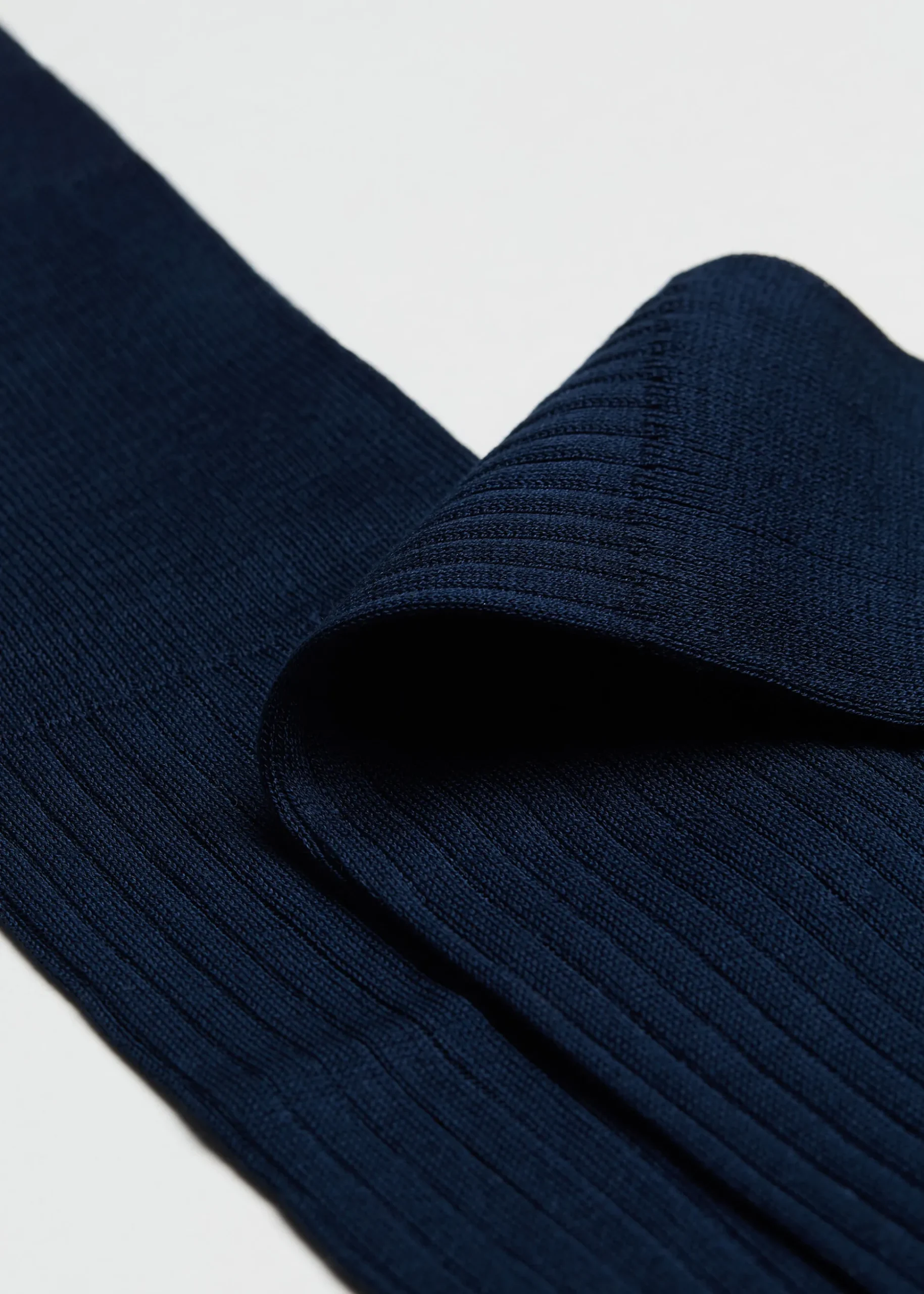 Chaussettes Longues Cotelees En Fil D'Ecosse Pour Homme