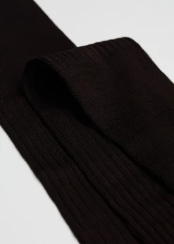 Chaussettes Longues Cotelees En Fil D'Ecosse Pour Homme