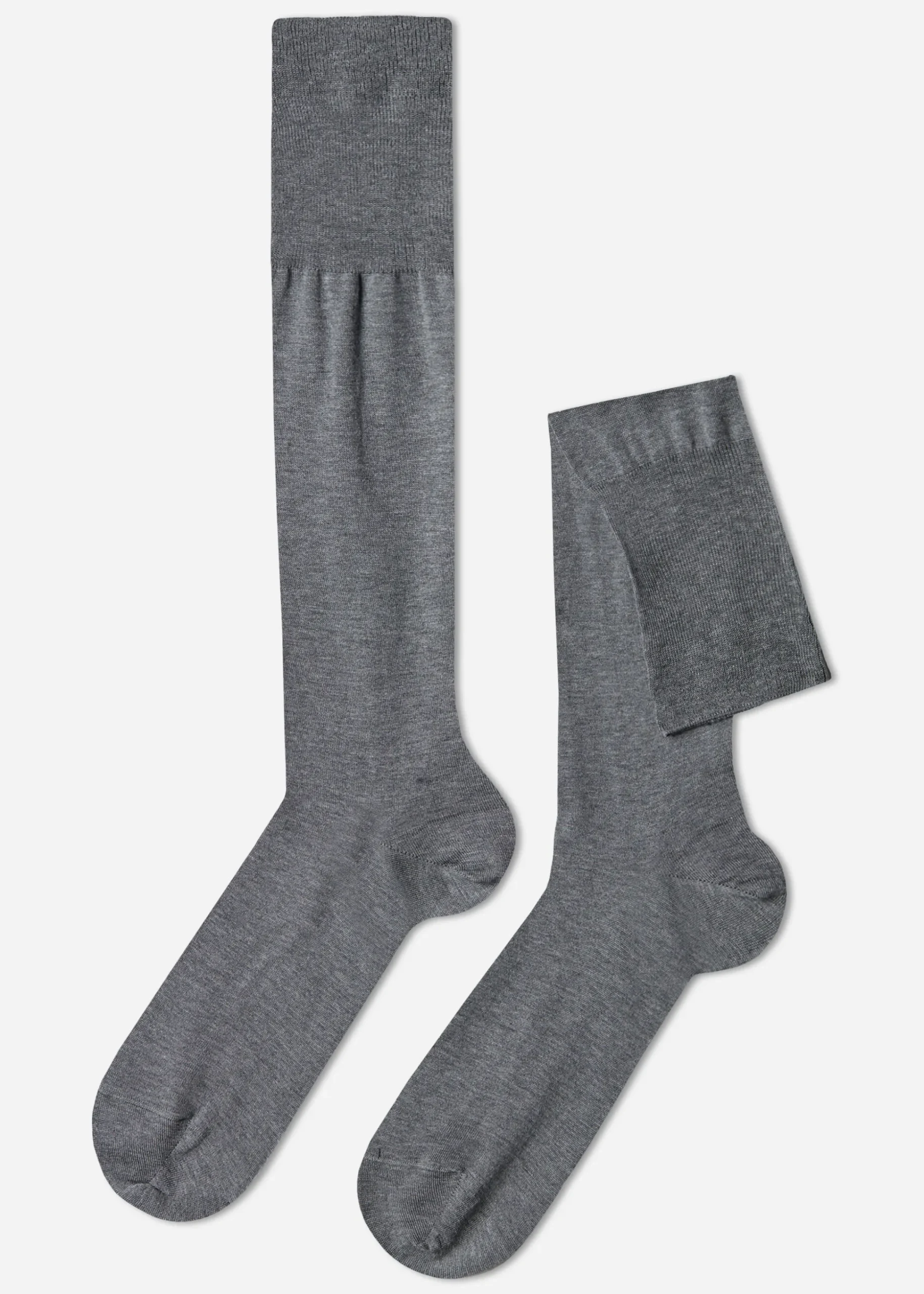 Chaussettes Longues En Fil D'Ecosse Pour Homme