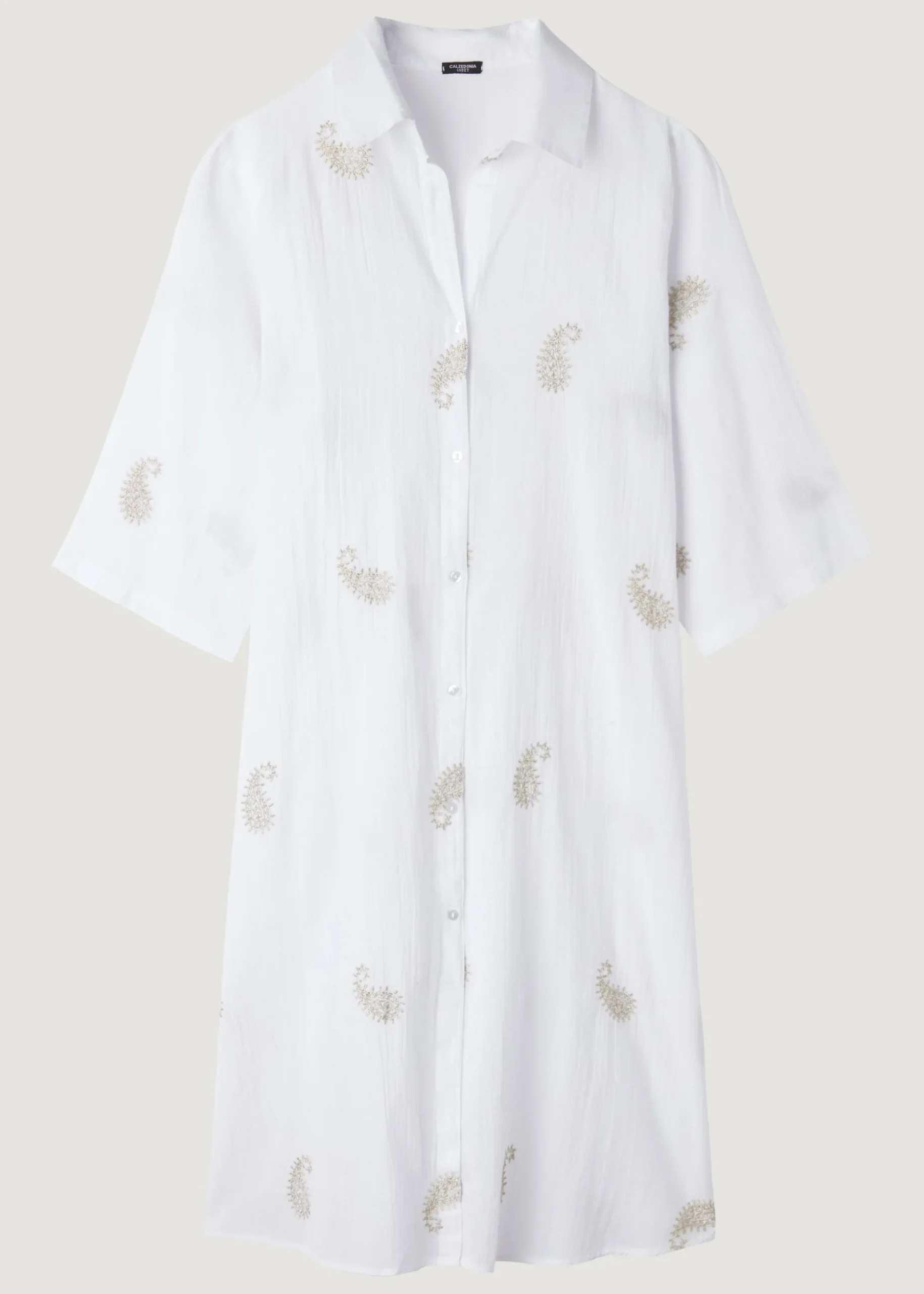 Chemise Mi-Longue Broderies Bandana Metallisee