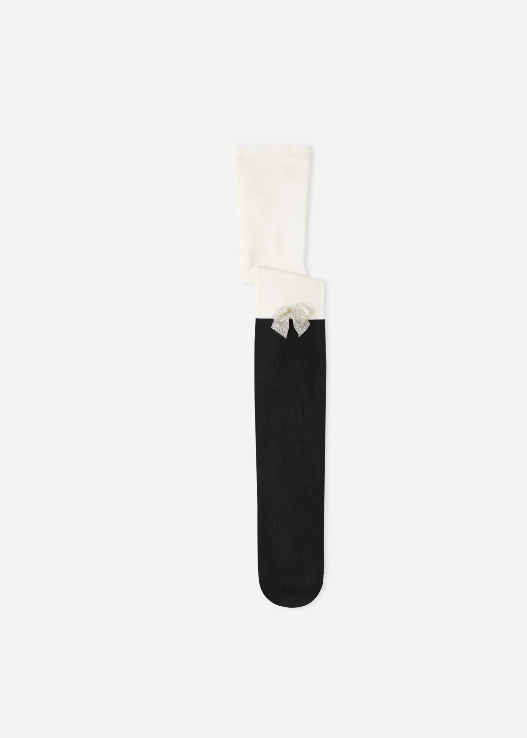 Collant Effet Chaussettes Hautes Noeud Pour Fille