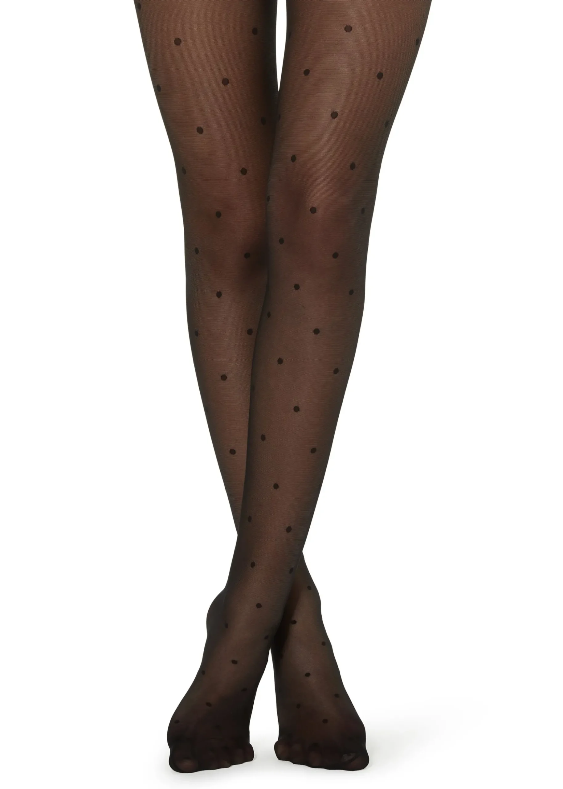 Collant Voile 30 Deniers A Motifs Pois