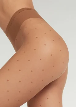 Collant Voile 20 Deniers A Motifs Pois