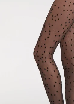 Collant Voile 30 Deniers Etoiles Floquees