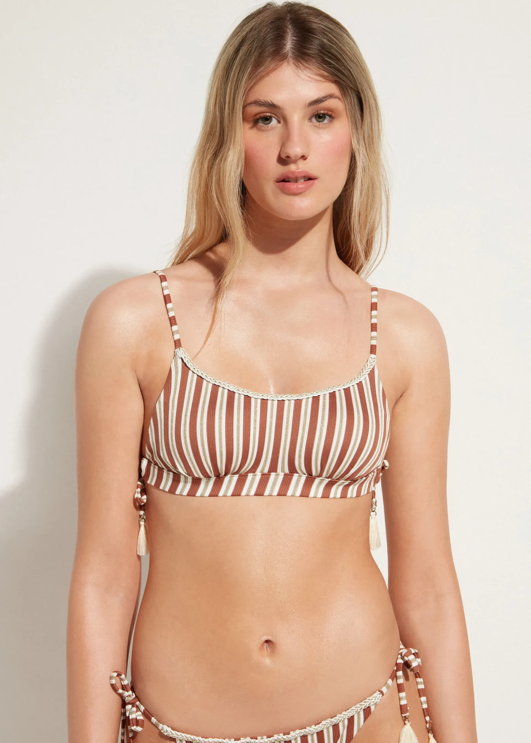 Haut De Maillot Brassiere A Rayures Rodi