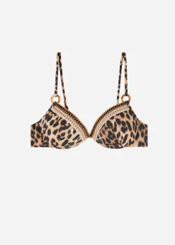 Haut De Maillot Push-Up Rembourre A Motif Animalier Bilbao