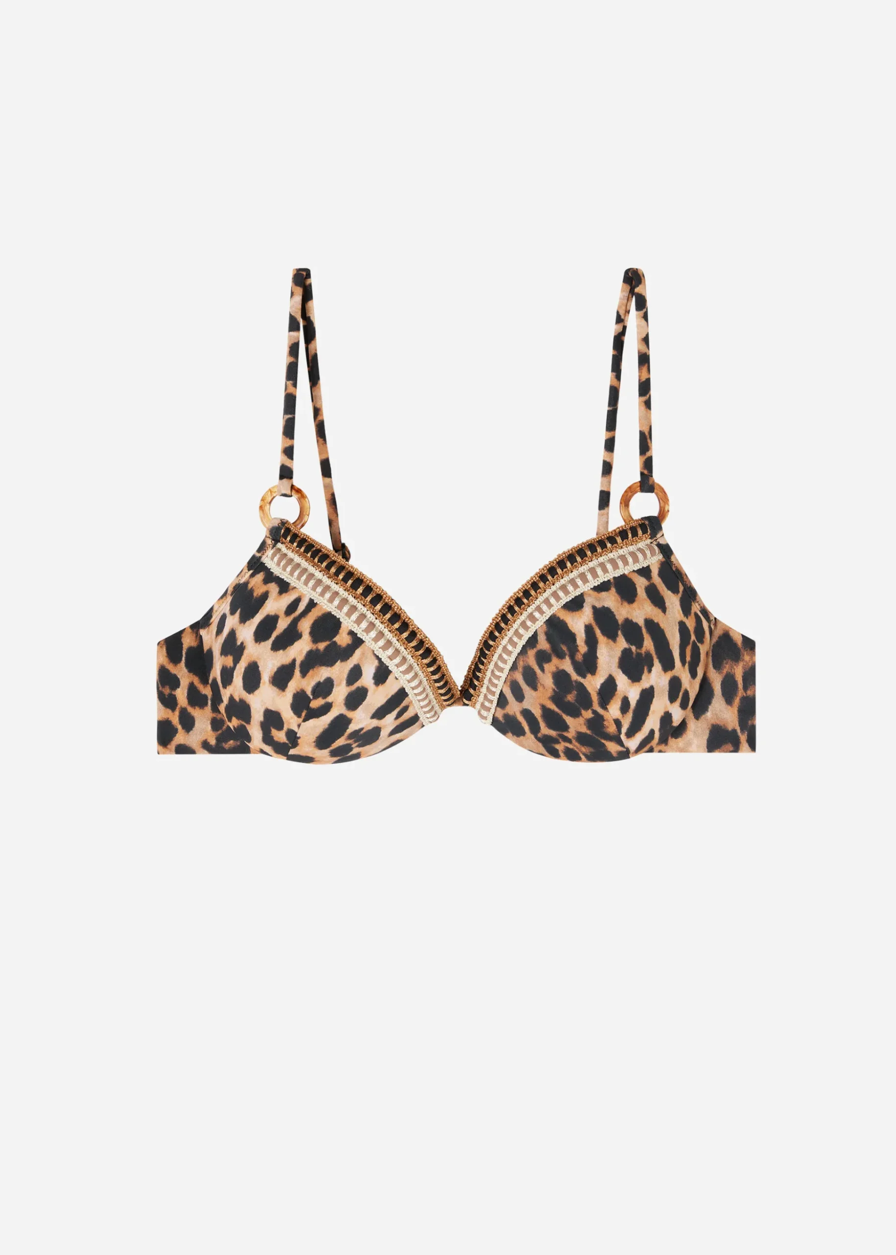 Haut De Maillot Push-Up Rembourre A Motif Animalier Bilbao
