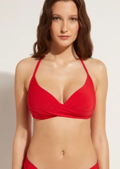 Haut De Maillot Triangle Rembourrage Progressif Doux Croisement Indonesia