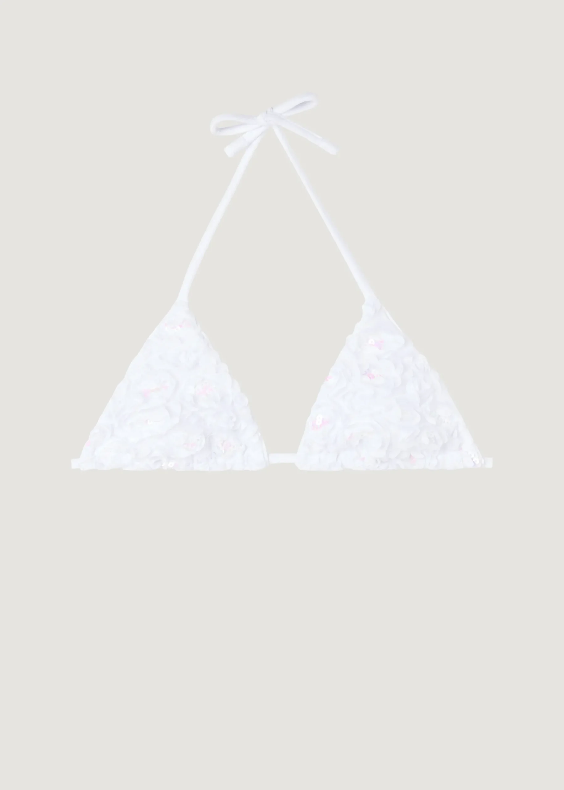 Haut De Maillot Triangle Coulissant A Fleurs Et Paillettes Parigi