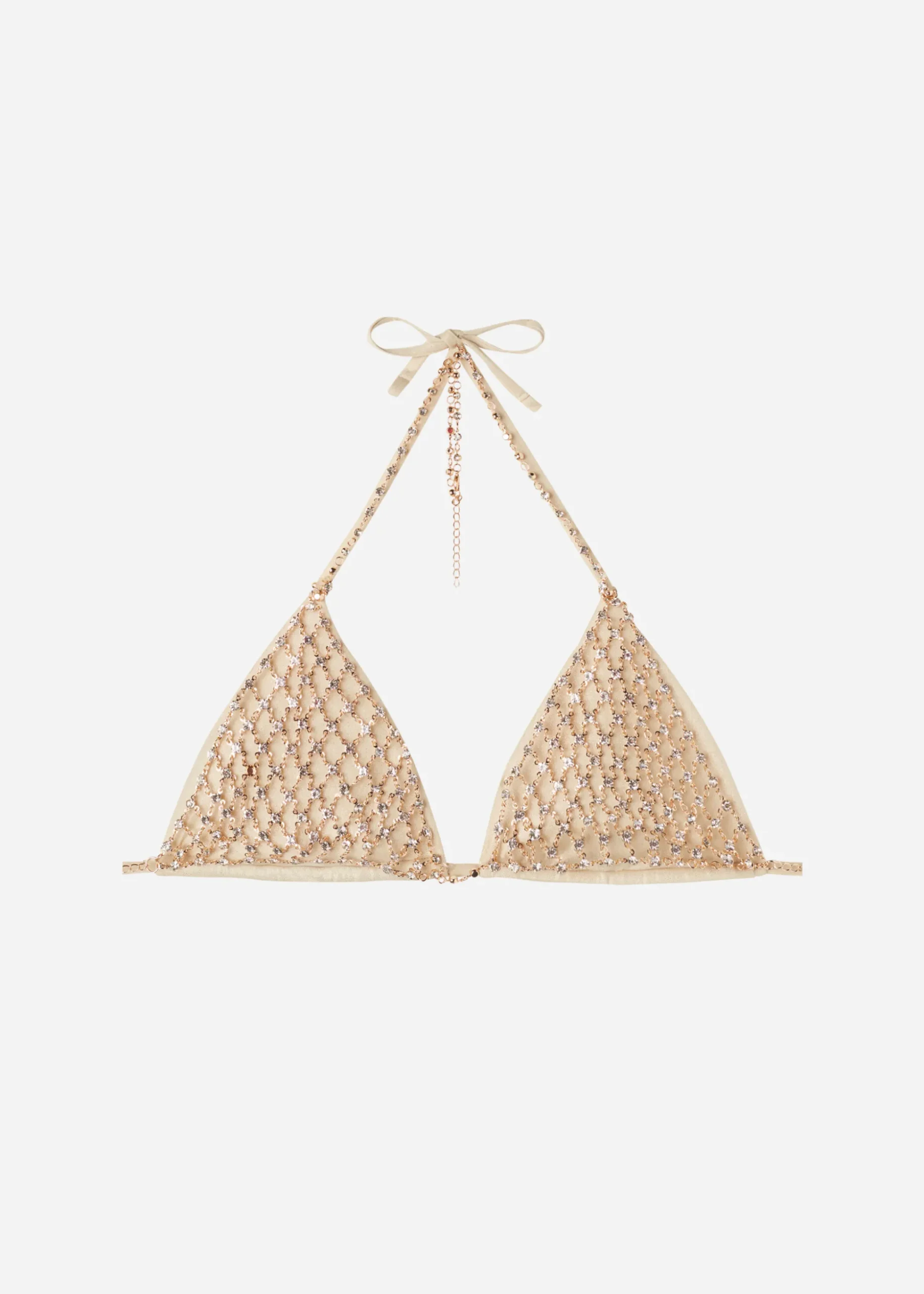 Haut De Maillot Triangle Coulissant Strass Luxor