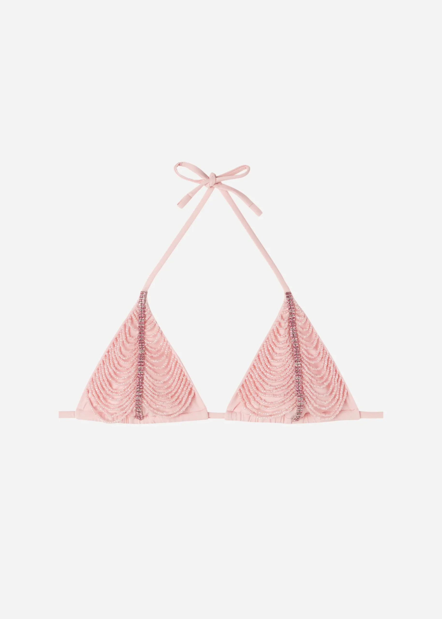 Haut De Maillot Triangle Coulissant A Strass Et Perles Manila