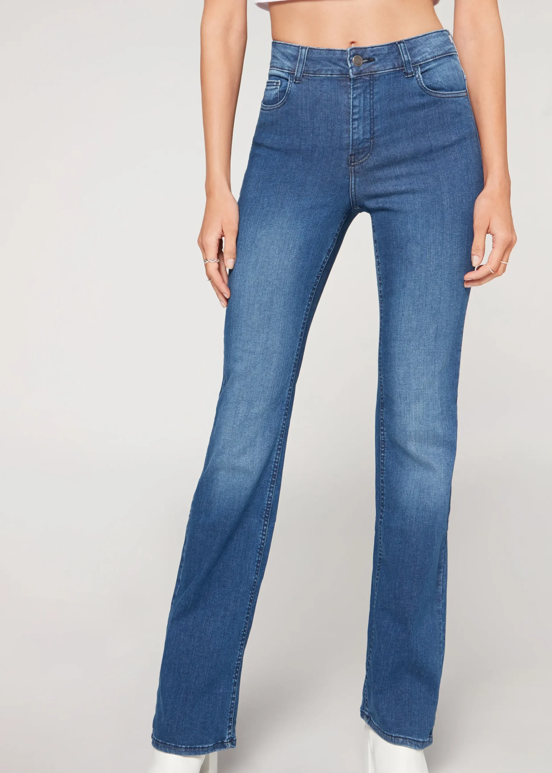 Jean Bootcut Taille Haute Denim Super Flexible