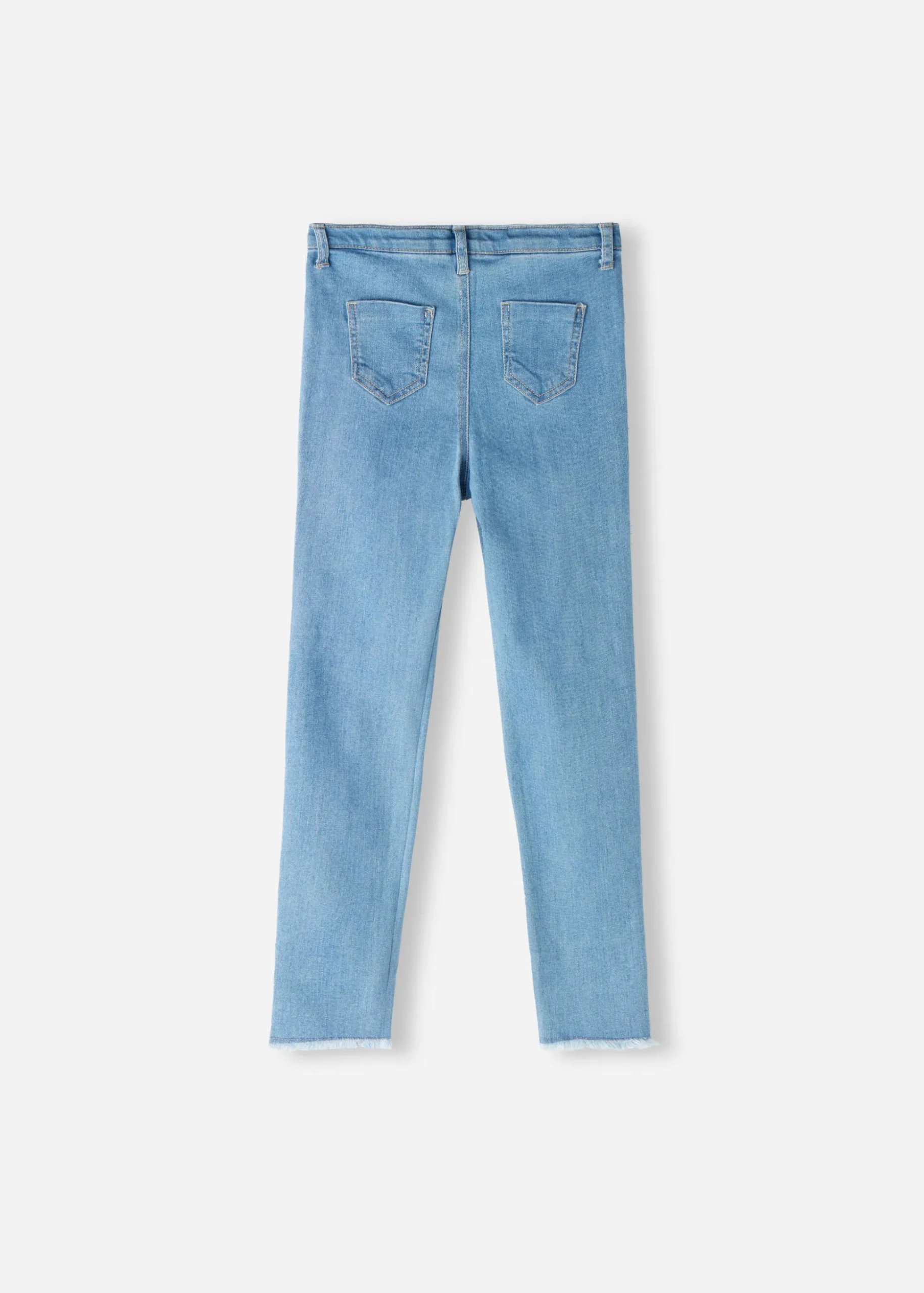 Jean Skinny Extensible Avec Dechirures Pour Fille