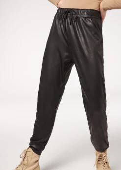 Jogger Thermique Effet Cuir