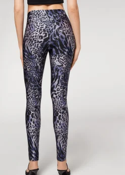 Legging Brillant Sport Motif Animalier