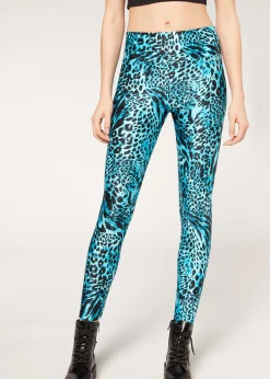 Legging Brillant Sport Motif Animalier