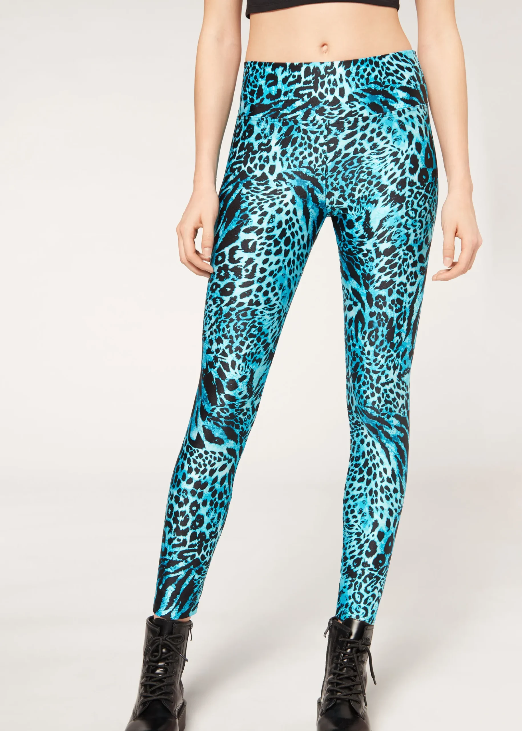 Legging Brillant Sport Motif Animalier